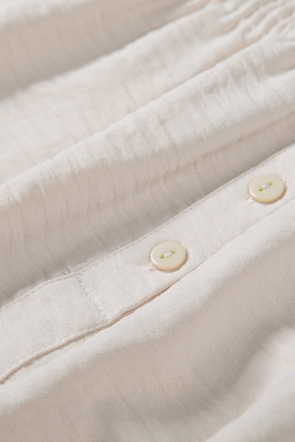 Apricot Frilled Sleeveless Top with Button Front Detail