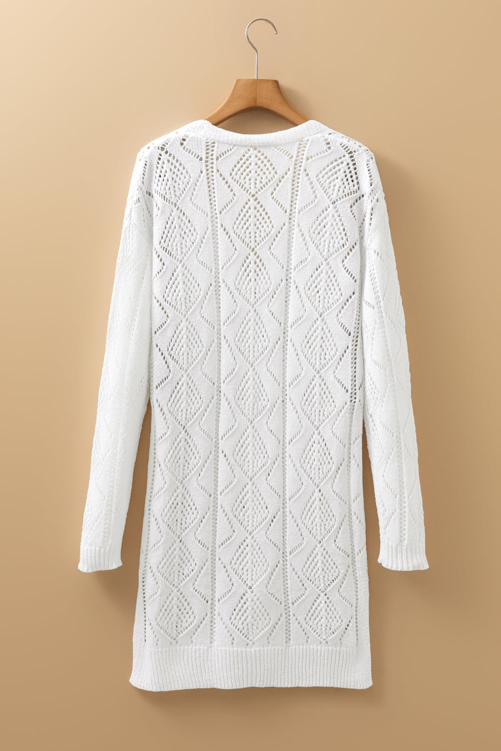 openwork knit cardigan