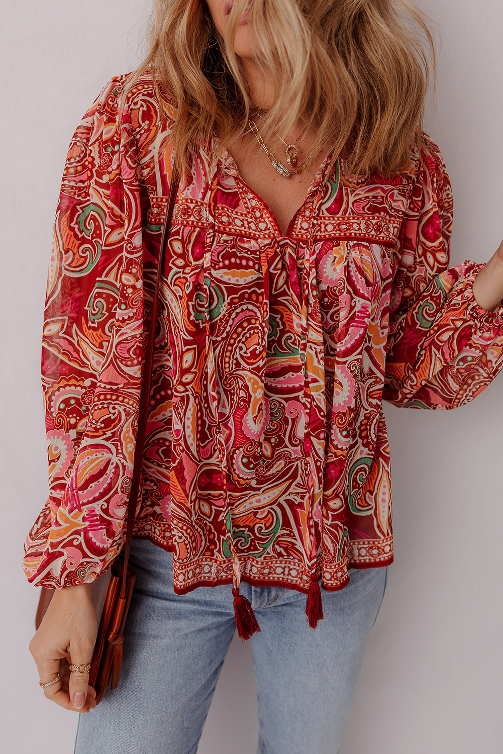 paisley print blouse