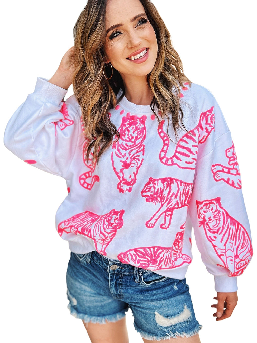 Fierce Pink Leopard Print Sweater