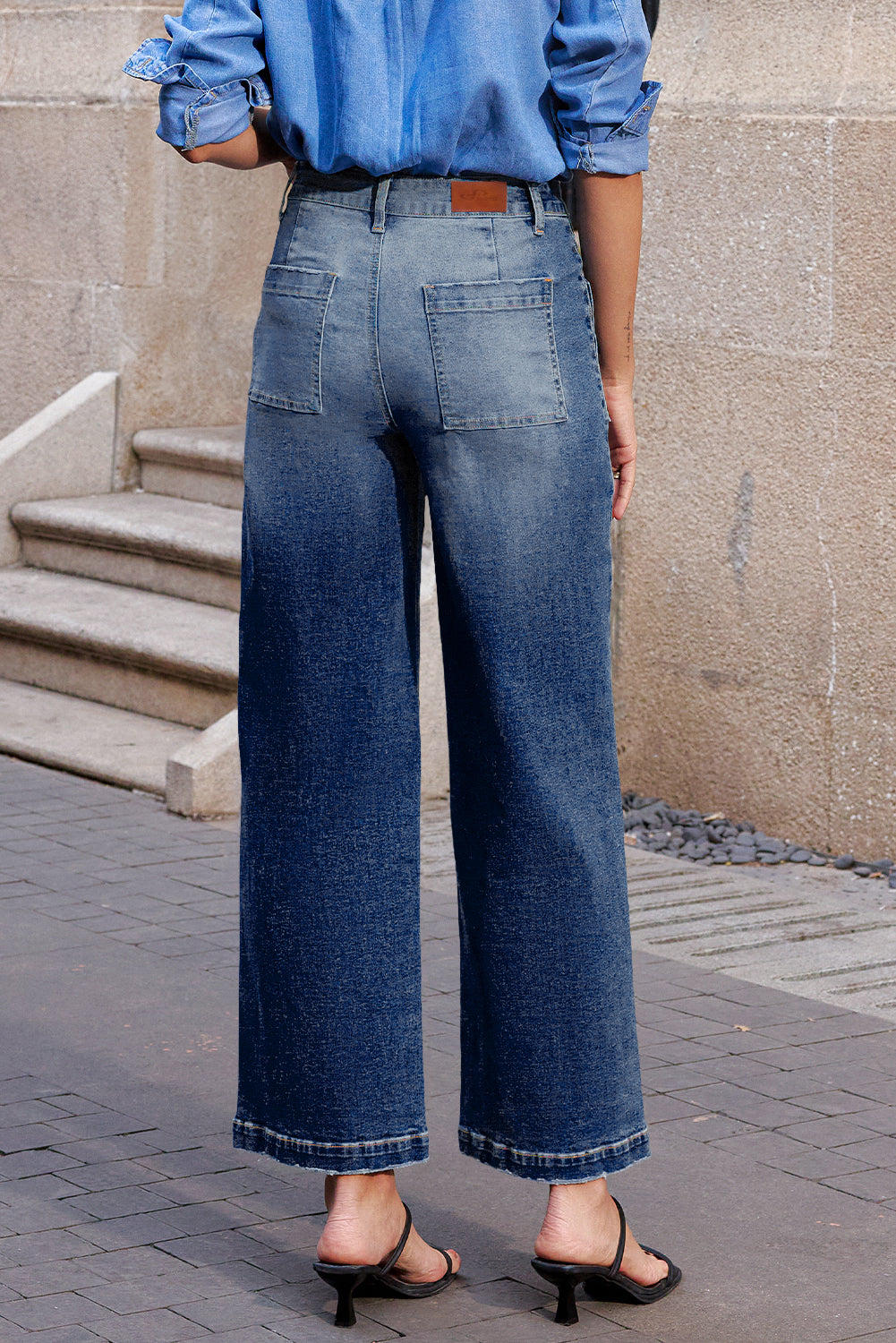 patch pocket jeans