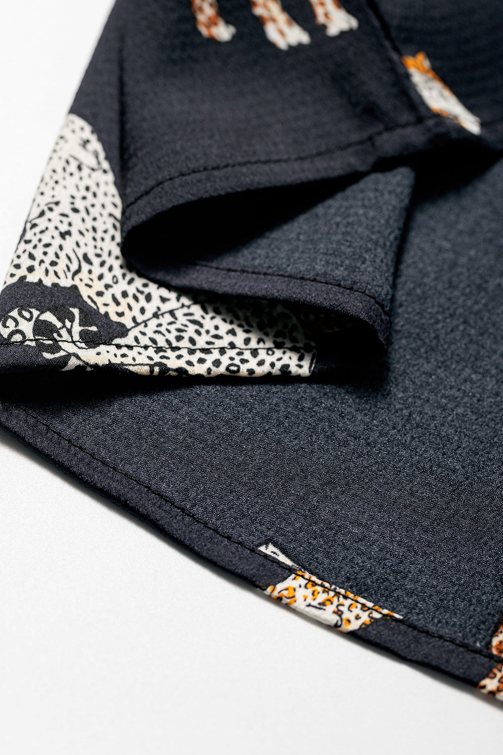 Cheetah Wonderland Plus Size Mini Dress with Puff Sleeve Flair