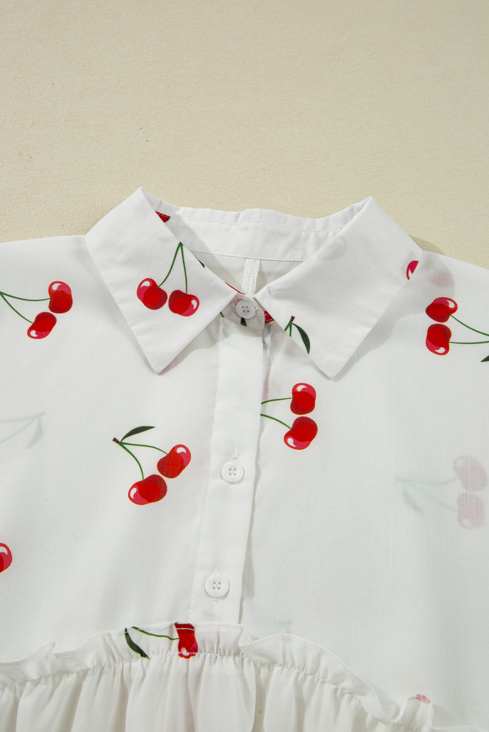 cherry print blouse
