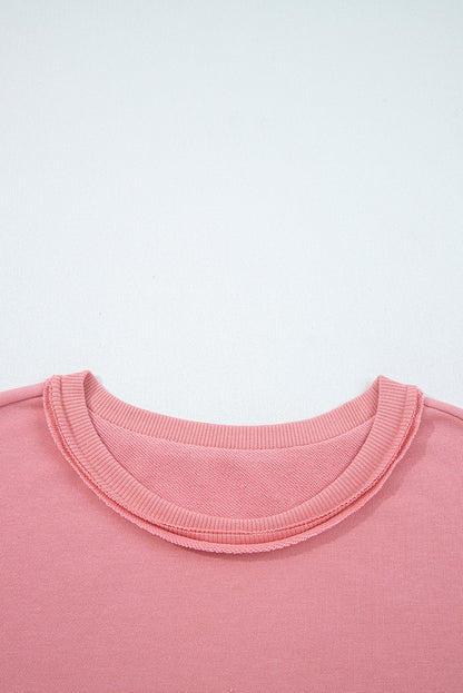 flower patched sweatshirt