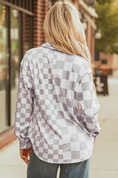 checkerboard shacket