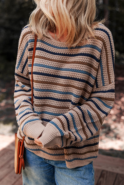 striped knitted sweater