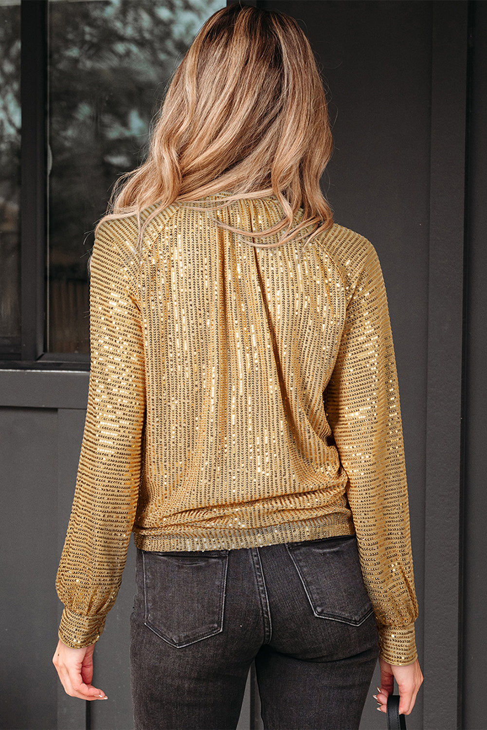 gold metallic blouse