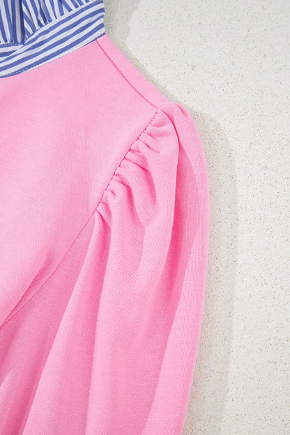 button collar sweatshirt