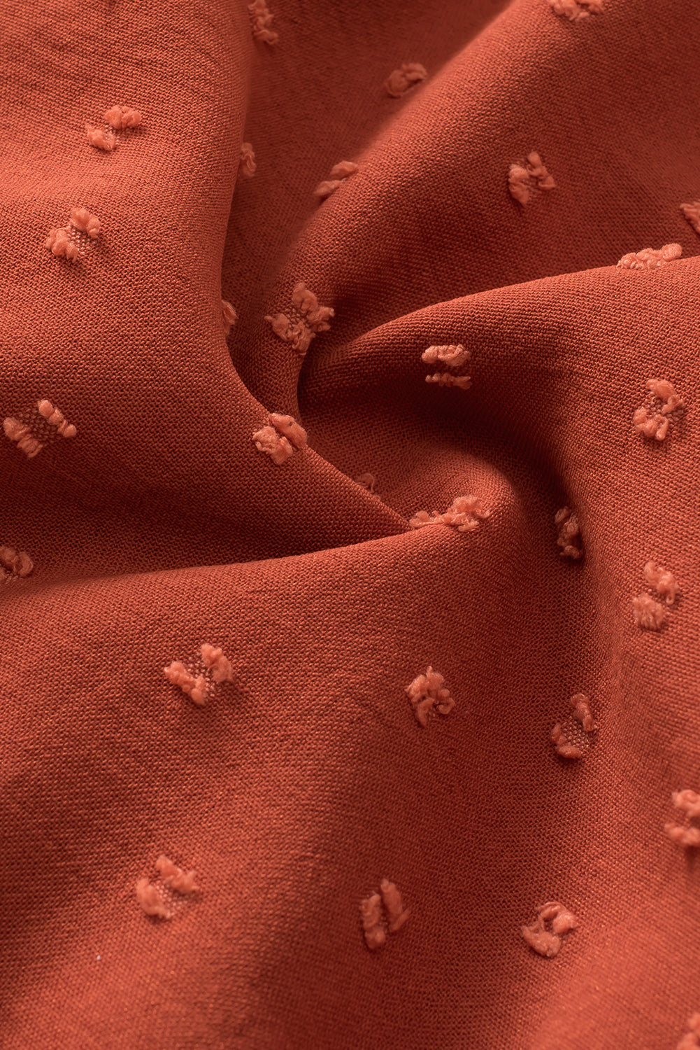 Golden Sparks Plus Size Swiss Dot V Neck Wrap Tie Side Blouse