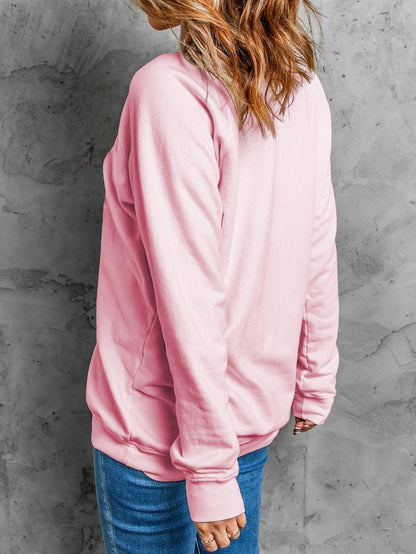 Faithful Prayers Pink Leopard AMEN Graphic Crewneck Sweatshirt