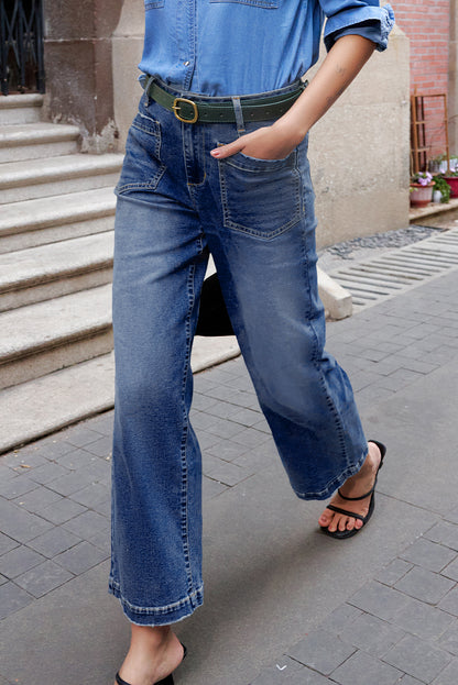 patch pocket jeans