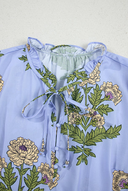 floral long sleeve blouse