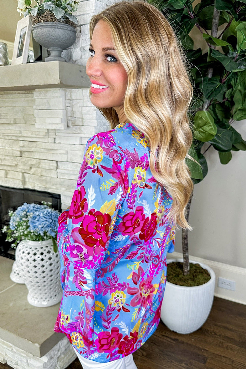 floral blouse