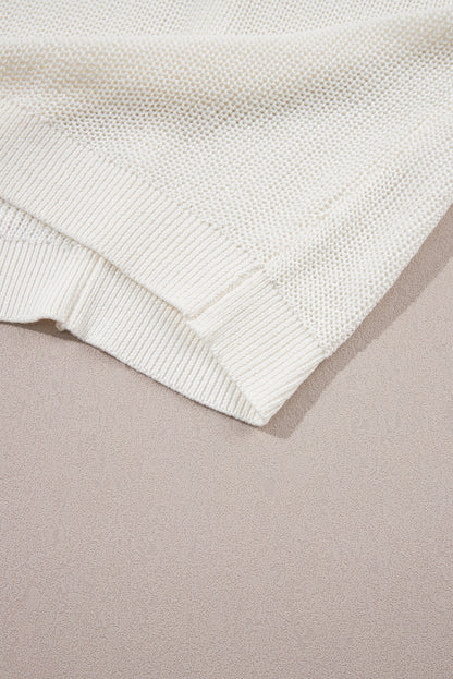 Elegant Plaid Cowl Neck Knitted Sweater Vest