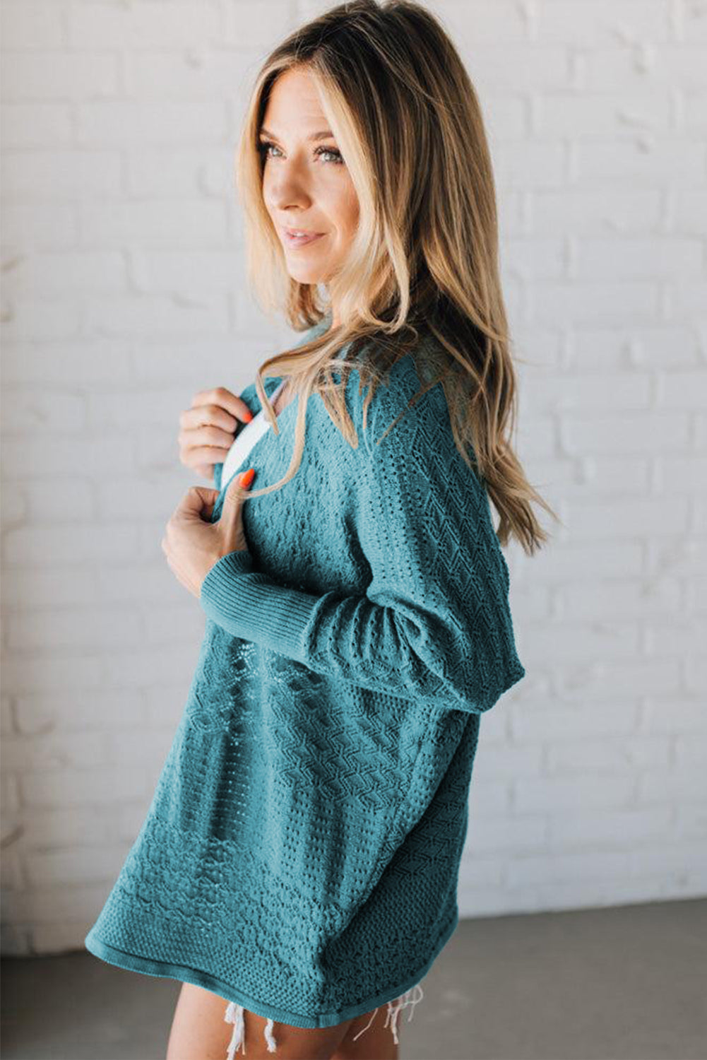 womens open front cardigan