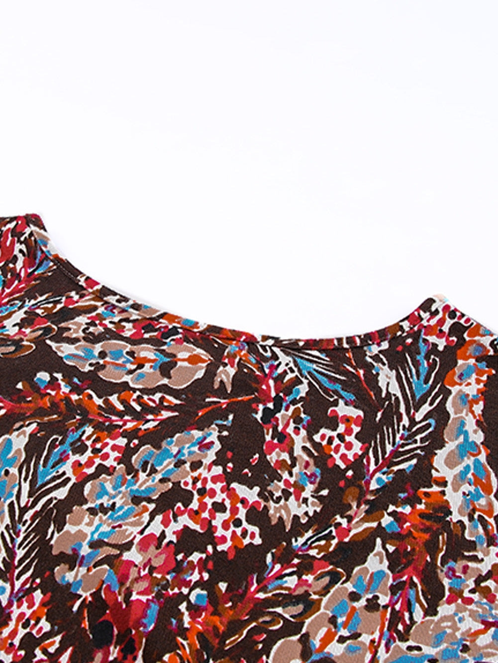 Flamboyant Crimson Curvy Floral Print Mini Dress