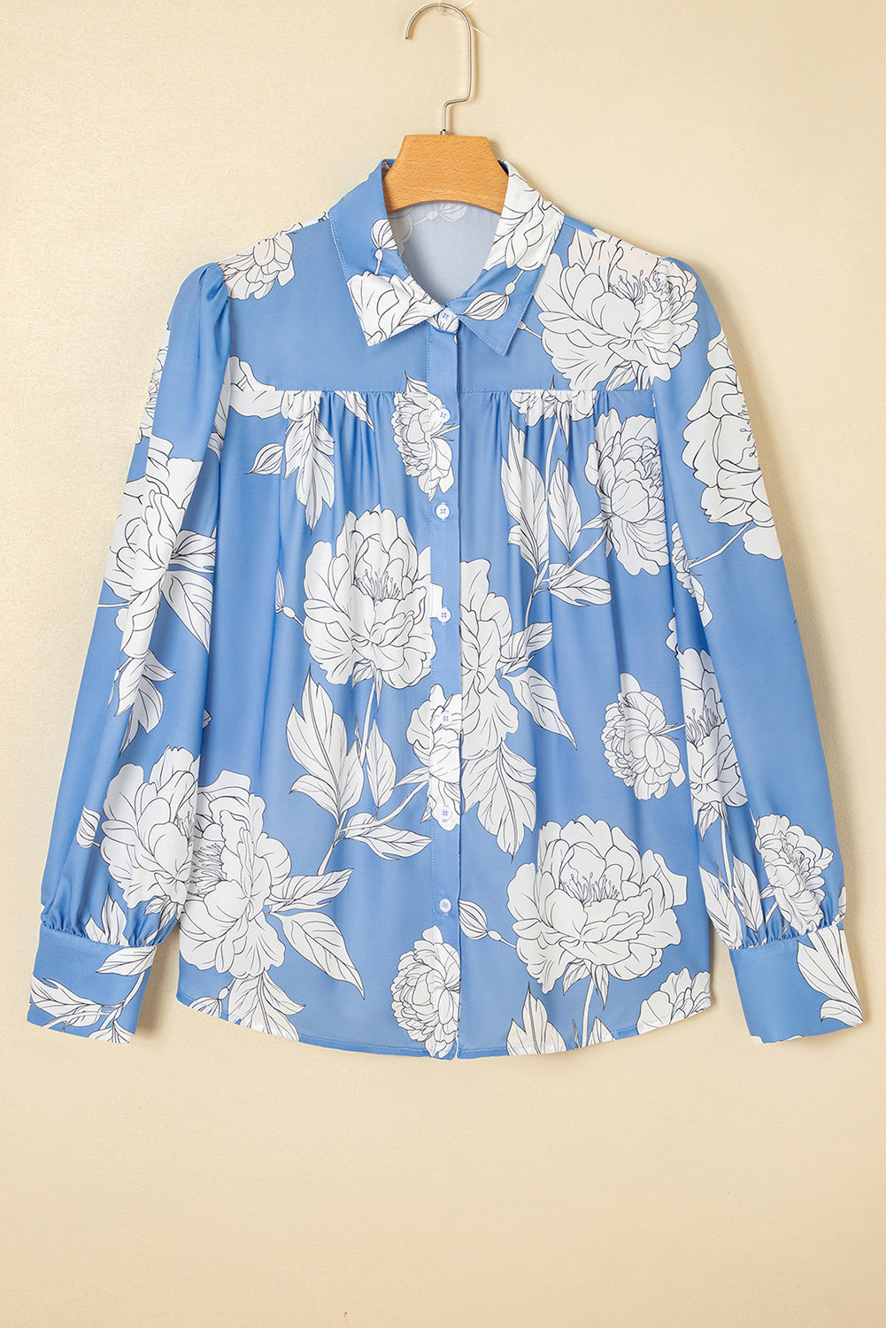 floral puff sleeve shirt