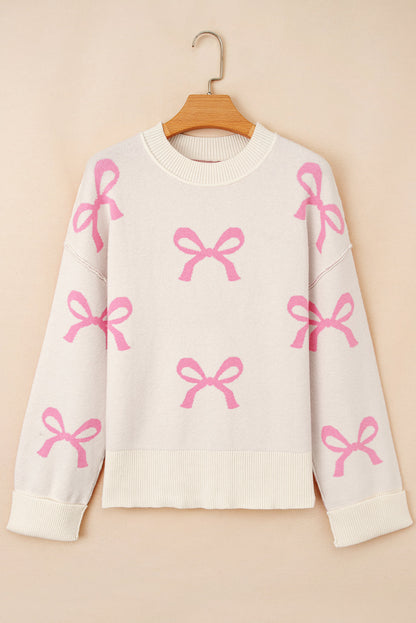 pink bow sweater