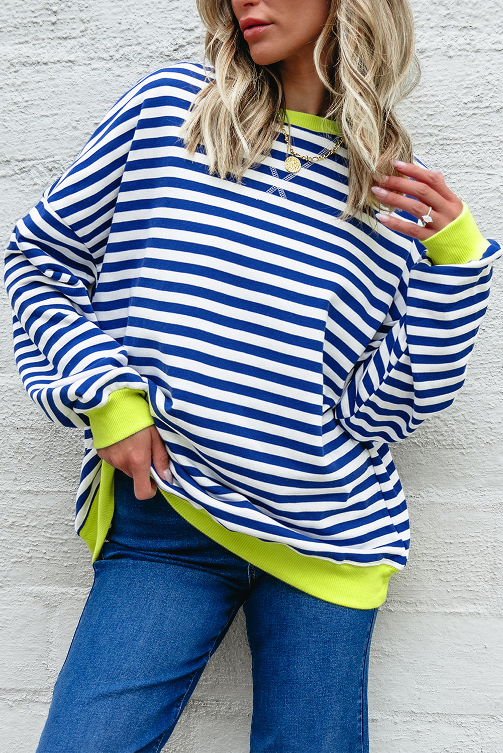 striped sweatshirt