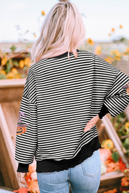 striped long sleeve top