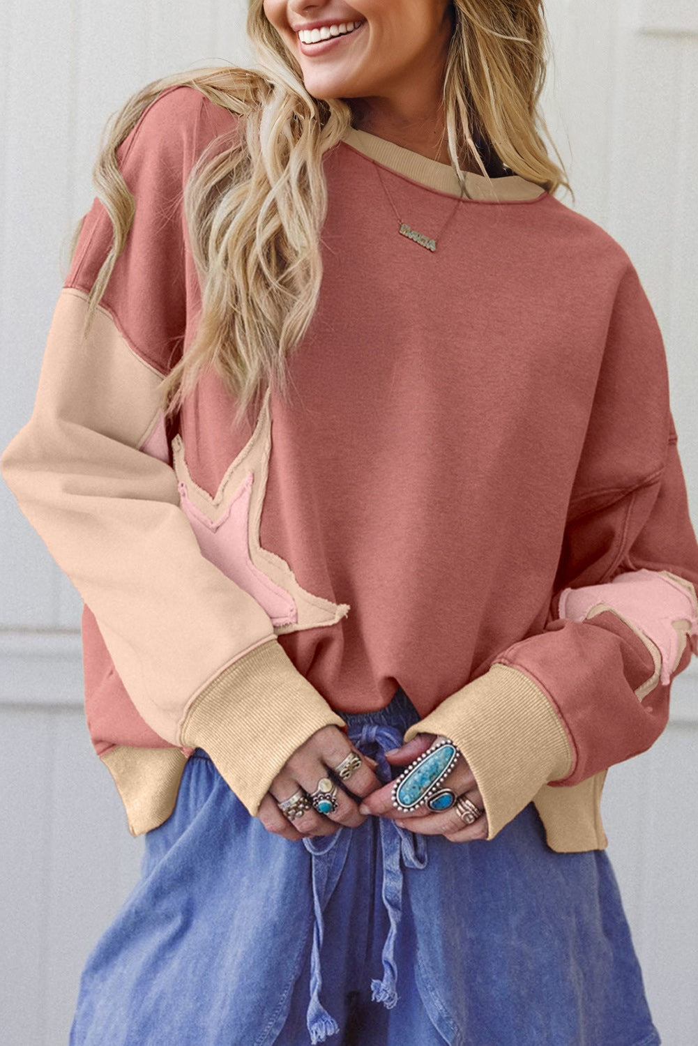 color block sweatshirt
