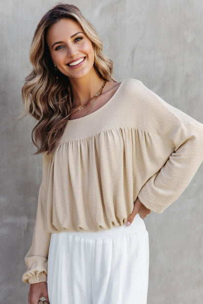 ribbed long sleeve top