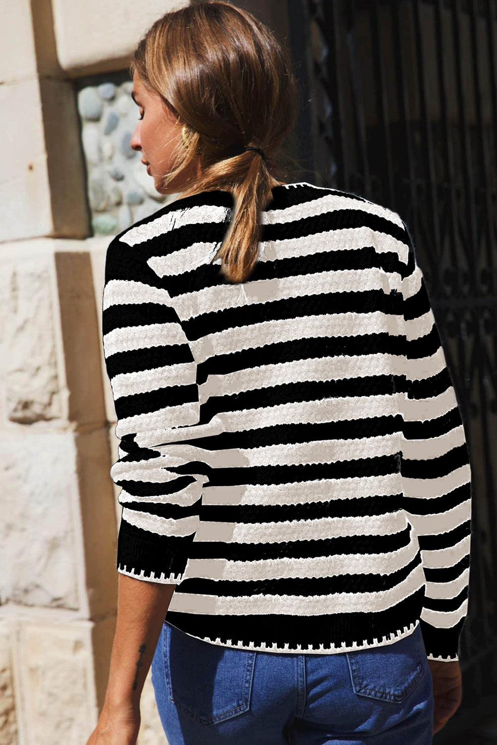 striped cardigan womens