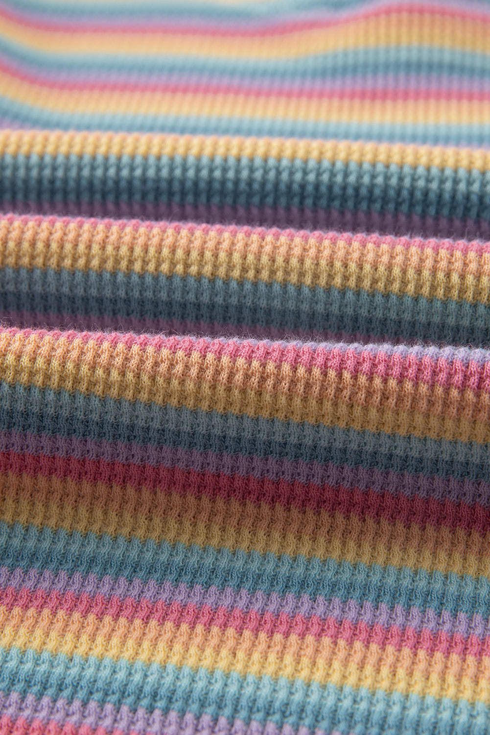 Pink Stripe Crew Neck Tee and Tasseled Drawstring Shorts Set