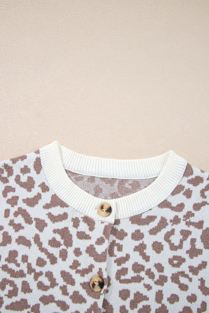 womens leopard cardigan