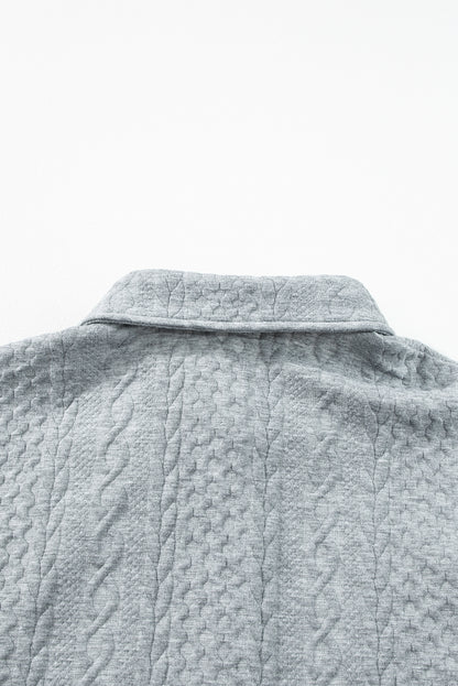 cable texture shacket