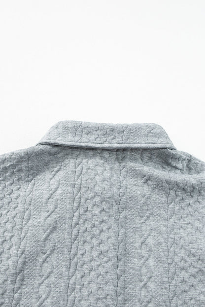 cable texture shacket