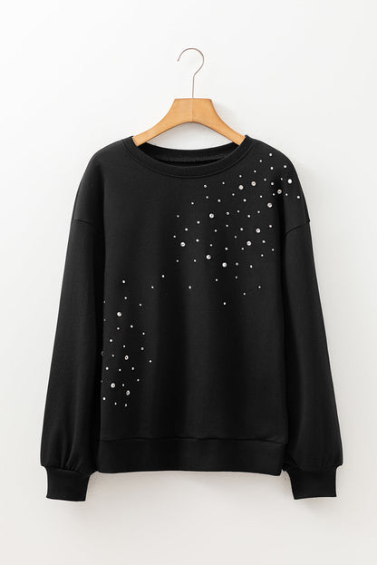 black rhinestone sweatshirt