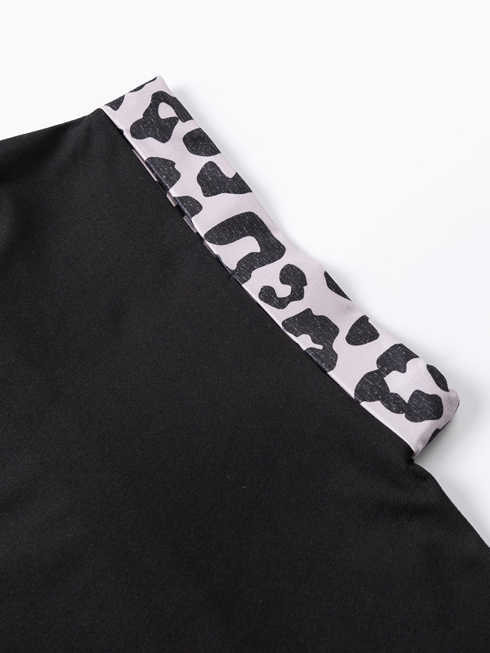 Leopard Print Black Plus Size Tee