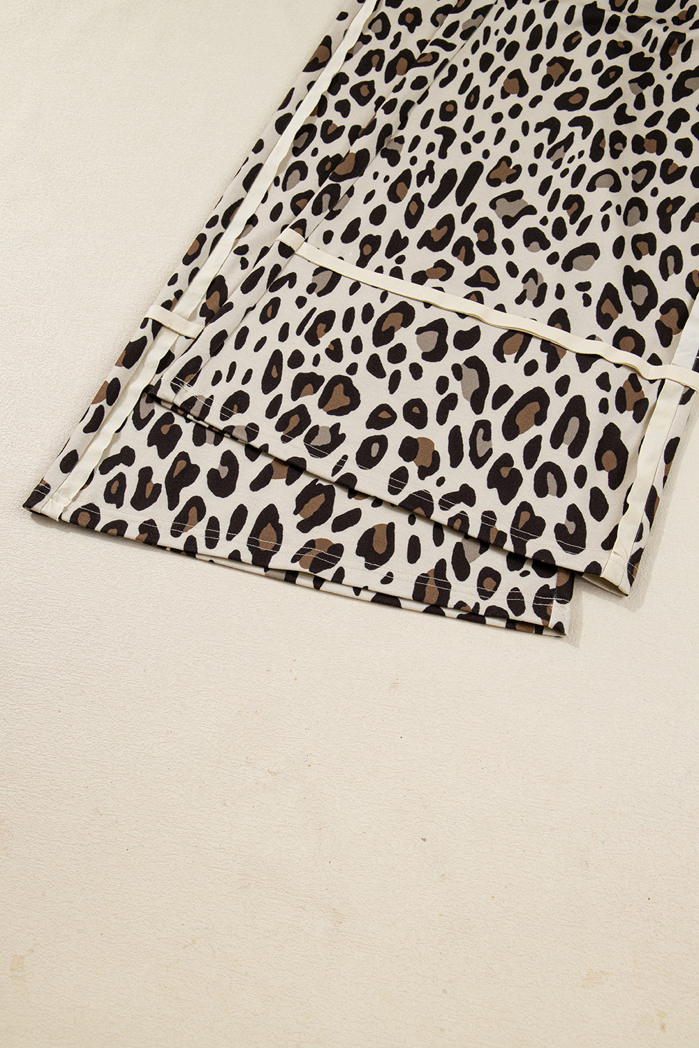 leopard wide leg pants