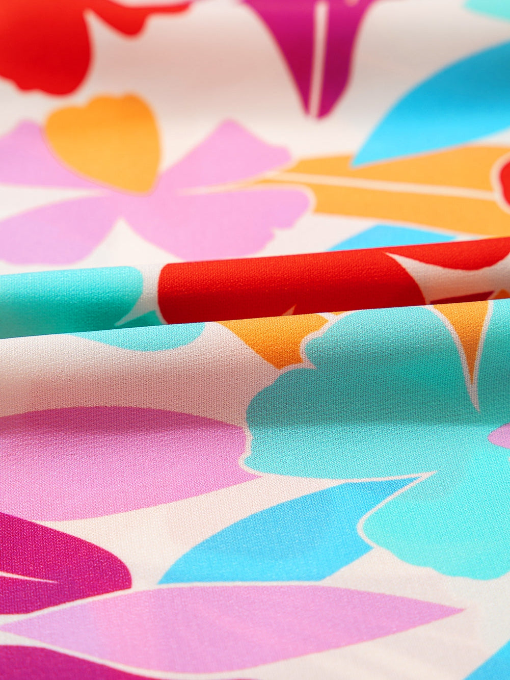 Multicolour Floral Tiered V Neck Plus Dress