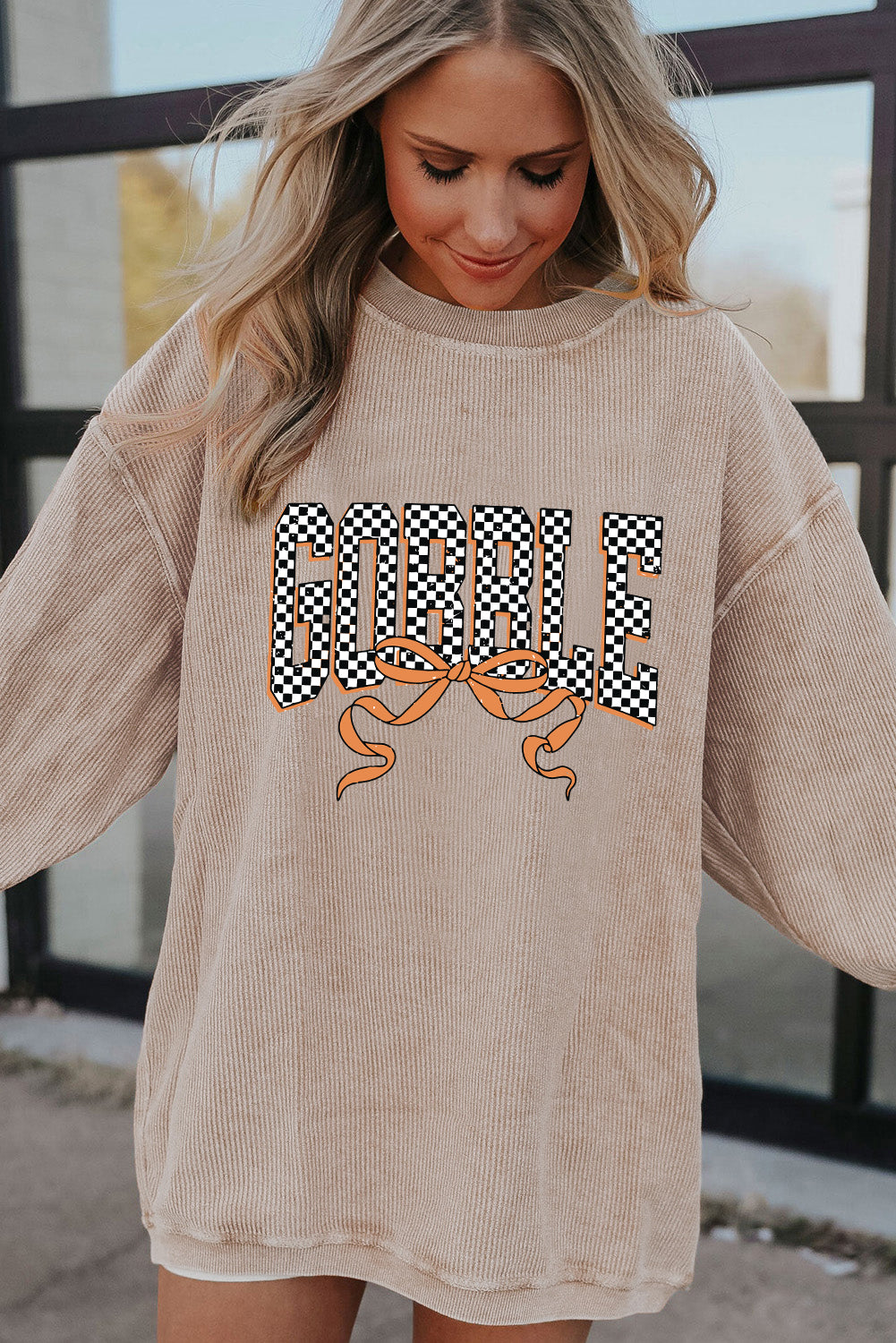 letter graphic sweatshirt