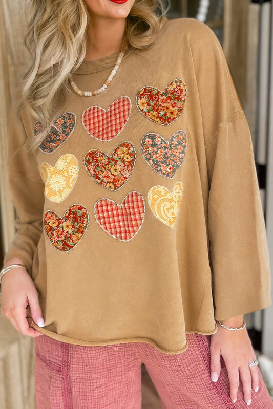 heart patch sweatshirt