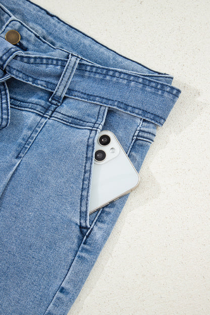 blue wide leg jeans