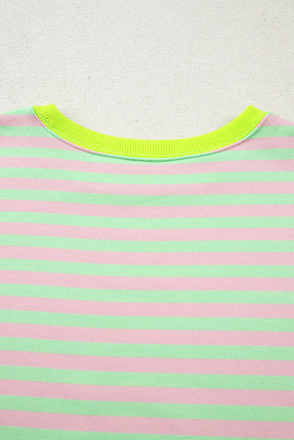 green stripe sweatshirt