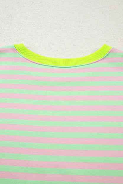 green stripe sweatshirt