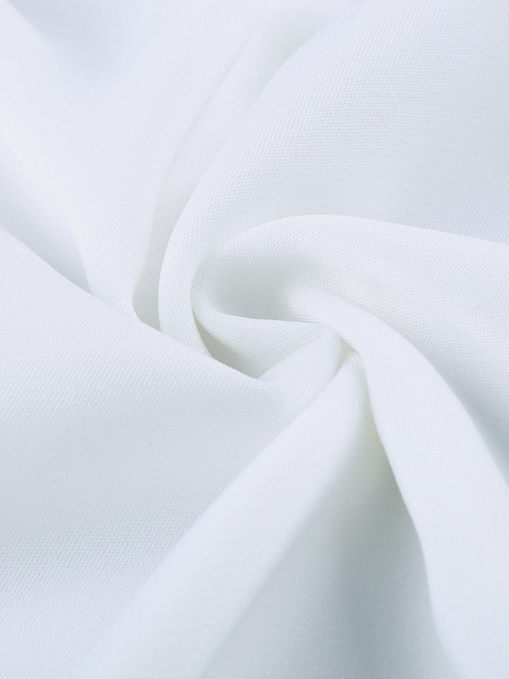 Elegant White V Neck High Low Hem Blouse