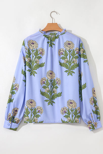 floral long sleeve blouse