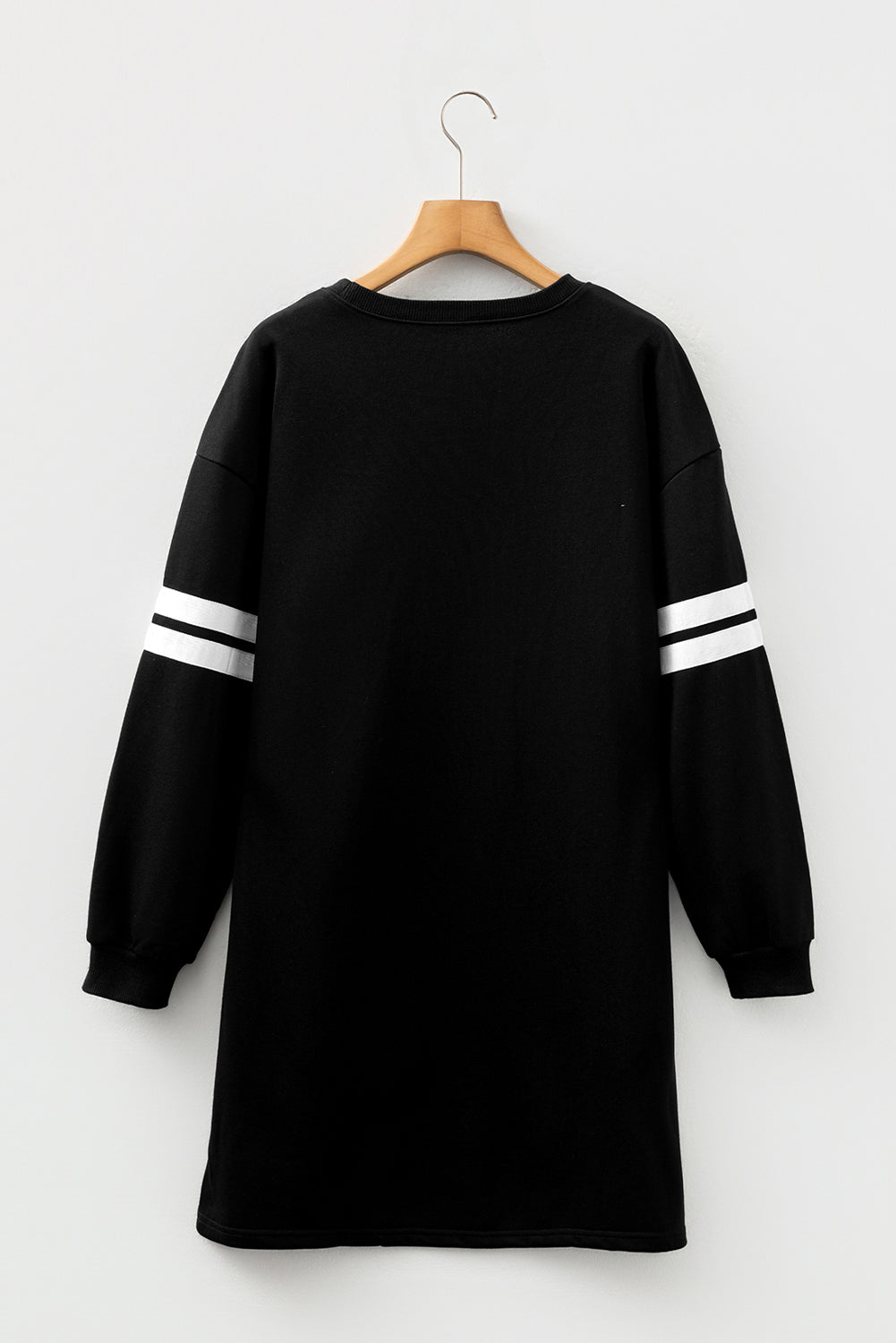 black sweatshirt dress