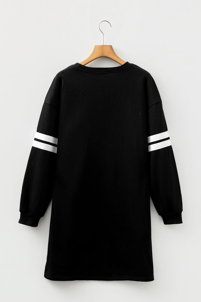 black sweatshirt dress