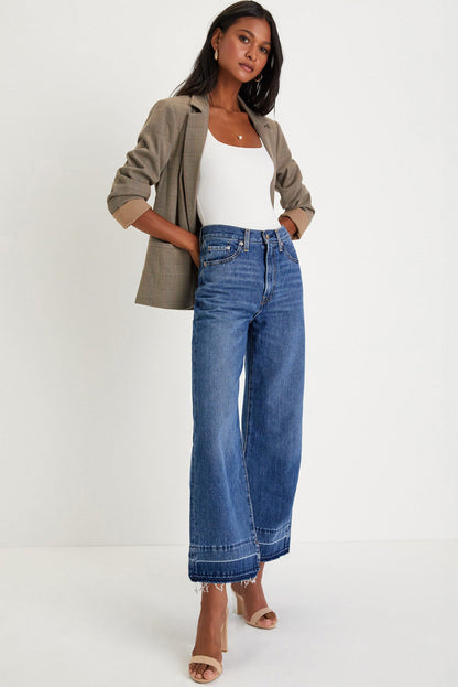 cropped loose jeans