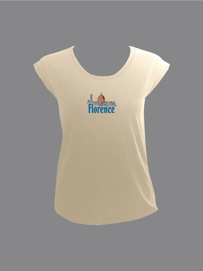 Florence Skyline Graphic With Bold Florence Print Tank Top Sleeveless Casual Top For Summer & Spring Women's Clothing