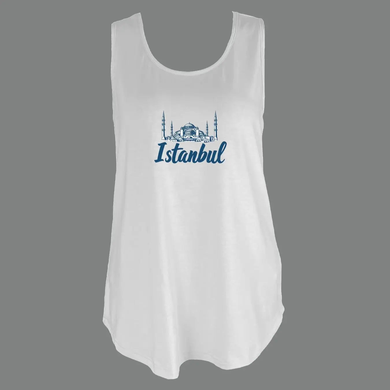 Istanbul Skyline Graphic With Bold Istanbul Print Tank Top Sleeveless Casual Top For Summer & Spring Women's Clothing