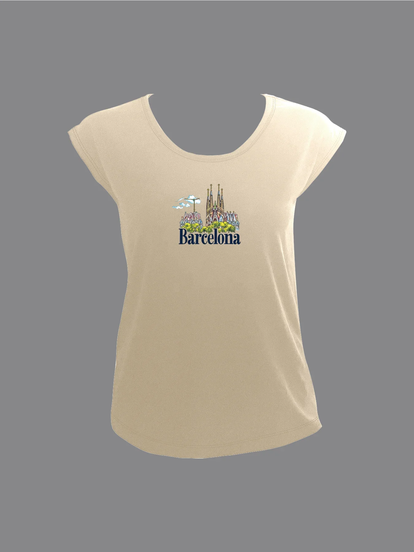Barcelona Skyline Graphic With Bold Barcelona Print Tank Top Sleeveless Casual Top For Summer & Spring Women's Clothing