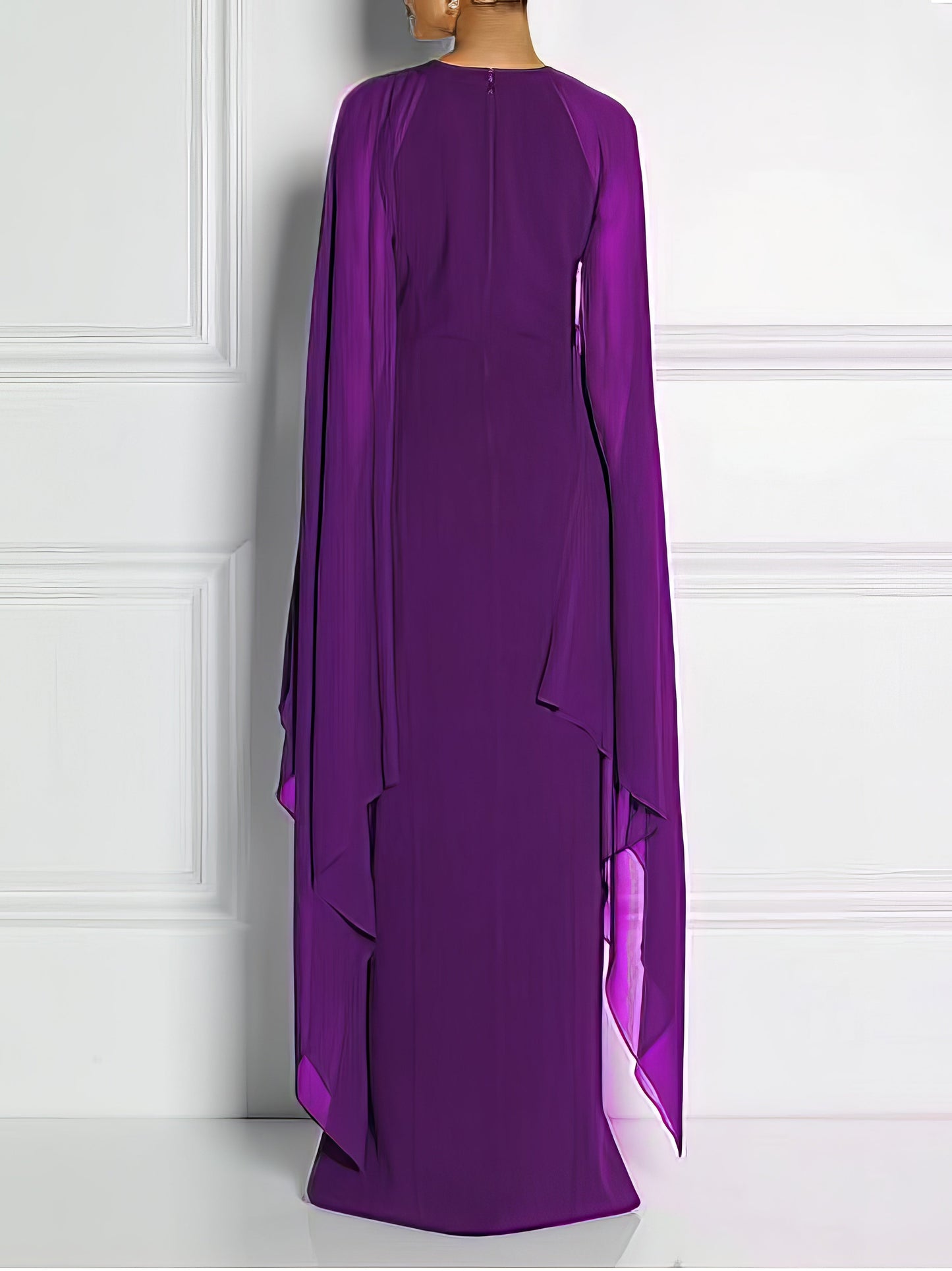 Maxi Dresses - Chiffon Sleeveless Atmospheric Queen Fan Dress - MsDressly