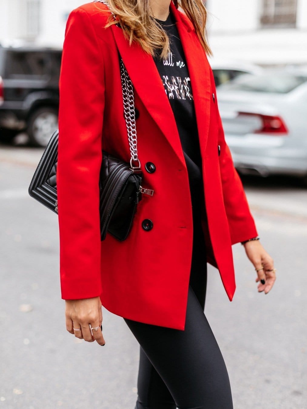 Elegant Double-Breasted Blazer with Long Sleeves